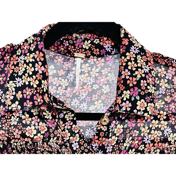 Free People Bonnie Floral Mini Dress Size XS Short Sleeve Lightweight Boho $128 - Picture 3 of 5